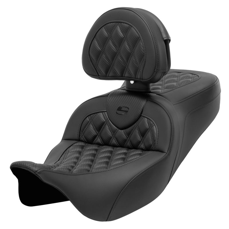 Saddlemen Roadsofa Sedile con punto a reticolo per Harley