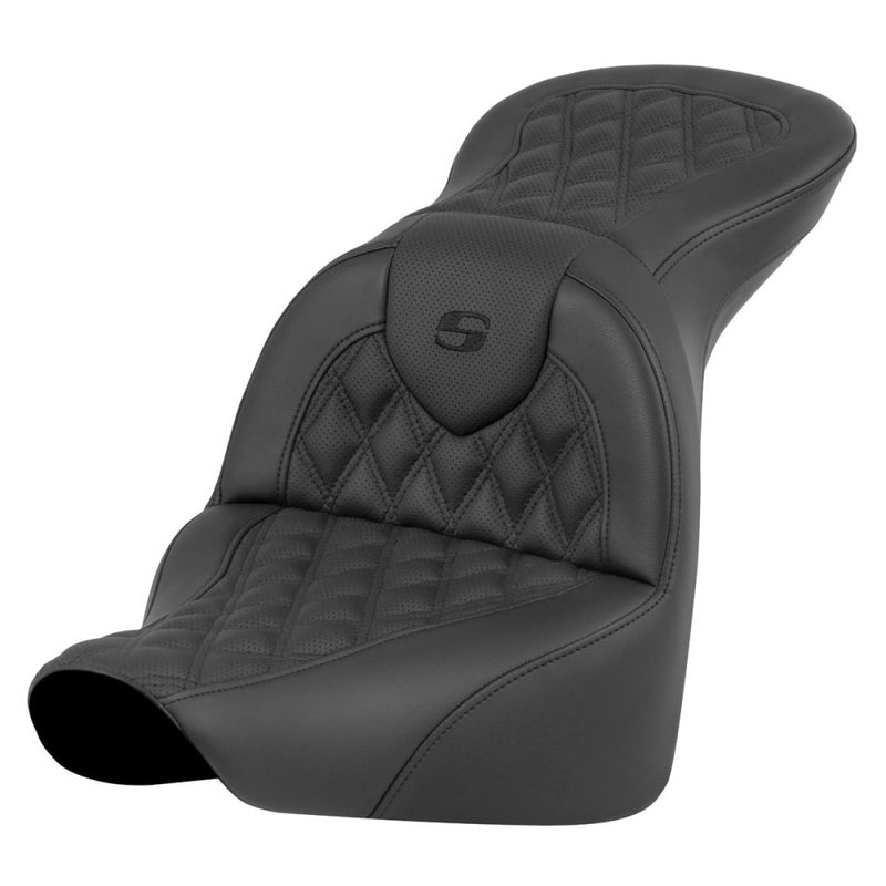 Saddlemen Roadsofa Sedile con punto a reticolo per Harley
