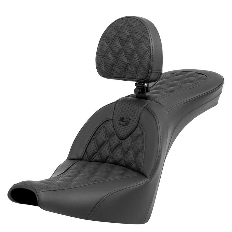Saddlemen Roadsofa Sedile con punto a reticolo per Harley