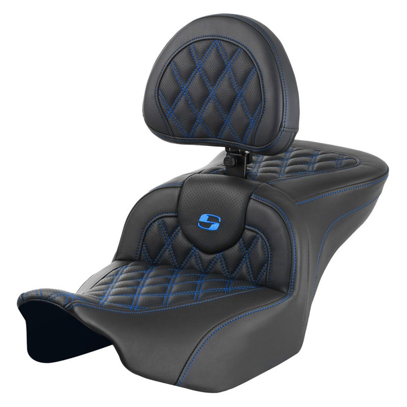 Saddlemen Roadsofa Sedile con punto a reticolo per Harley