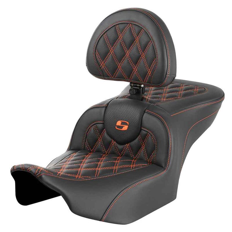 Saddlemen Roadsofa Sedile con punto a reticolo per Harley