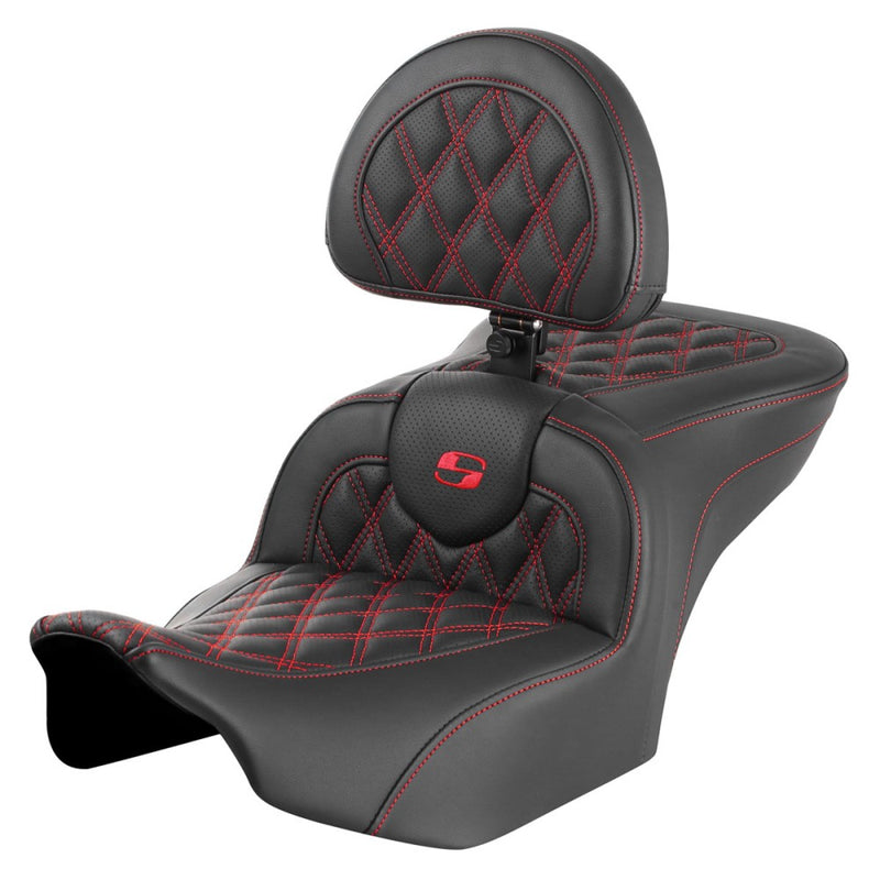 Saddlemen Roadsofa Sedile con punto a reticolo per Harley