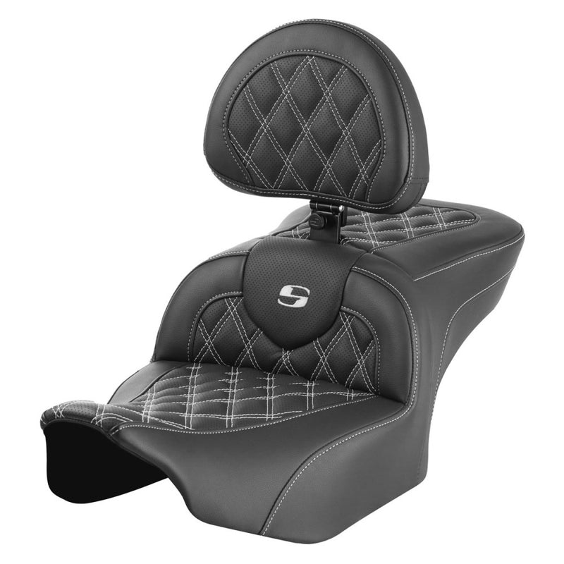 Saddlemen Roadsofa Sedile con punto a reticolo per Harley