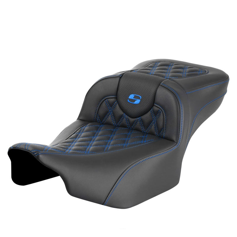 Saddlemen Sedile Roadsofa Extended Reach con cucitura a reticolo per Harley