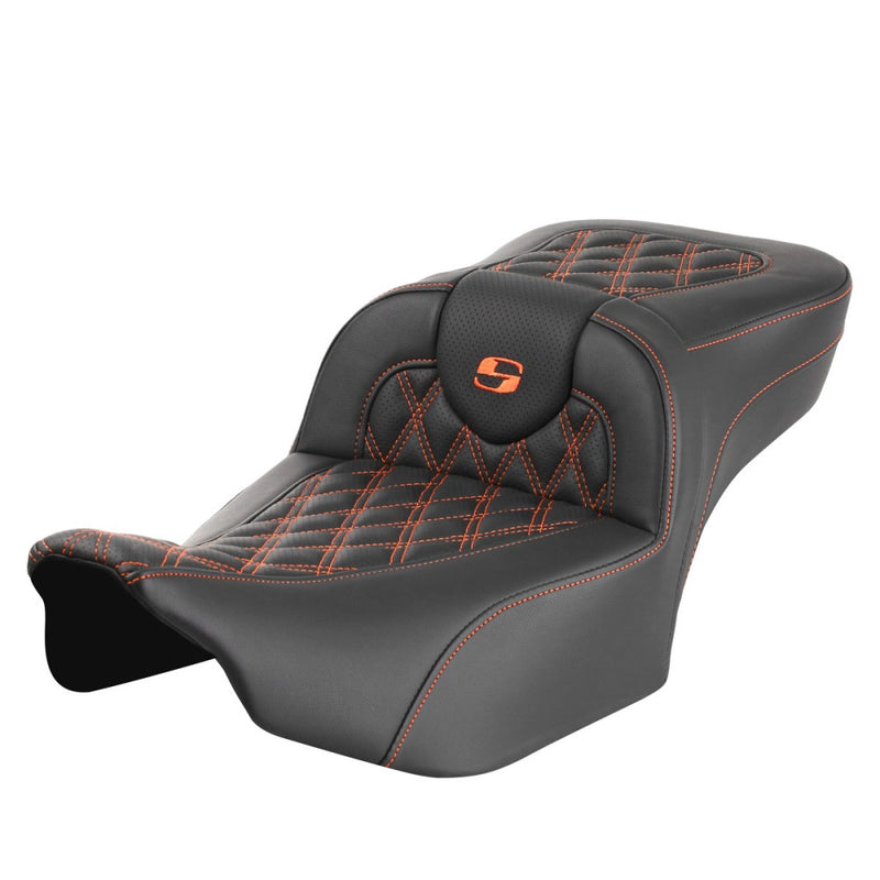 Saddlemen Sedile Roadsofa Extended Reach con cucitura a reticolo per Harley