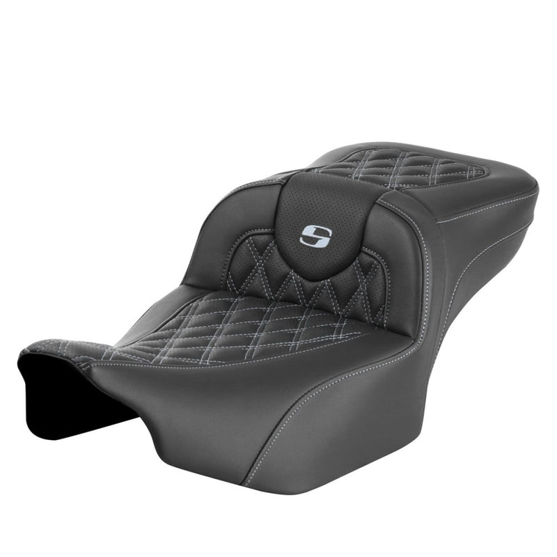 Saddlemen Sedile Roadsofa Extended Reach con cucitura a reticolo per Harley