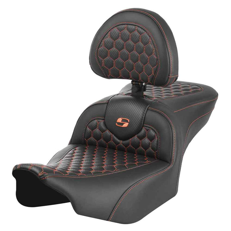 Saddlemen Sedile a nido d'ape Roadsofa Extended Reach per Harley