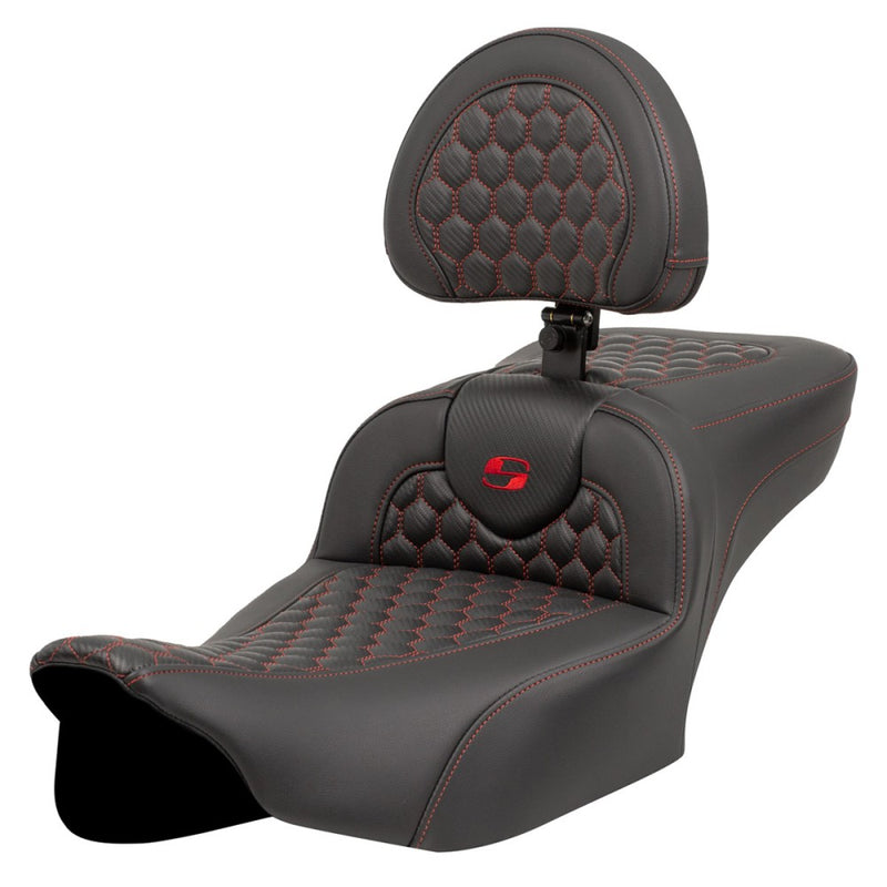 Saddlemen Sedile a nido d'ape Roadsofa Extended Reach per Harley
