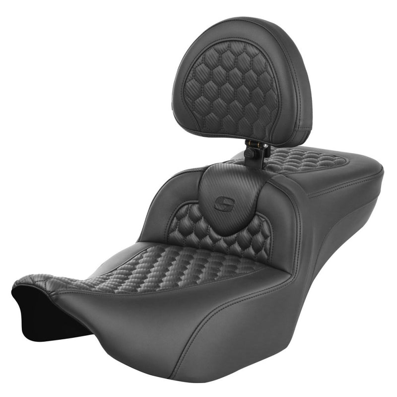 Saddlemen Sedile a nido d'ape Roadsofa Extended Reach per Harley