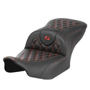 Saddlemen Roadsofa Sedile con punto a reticolo per Harley