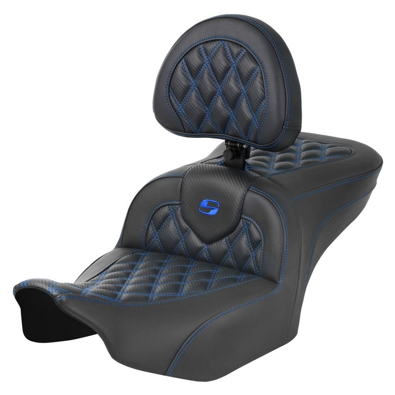 Saddlemen Roadsofa Sedile con punto a reticolo per Harley
