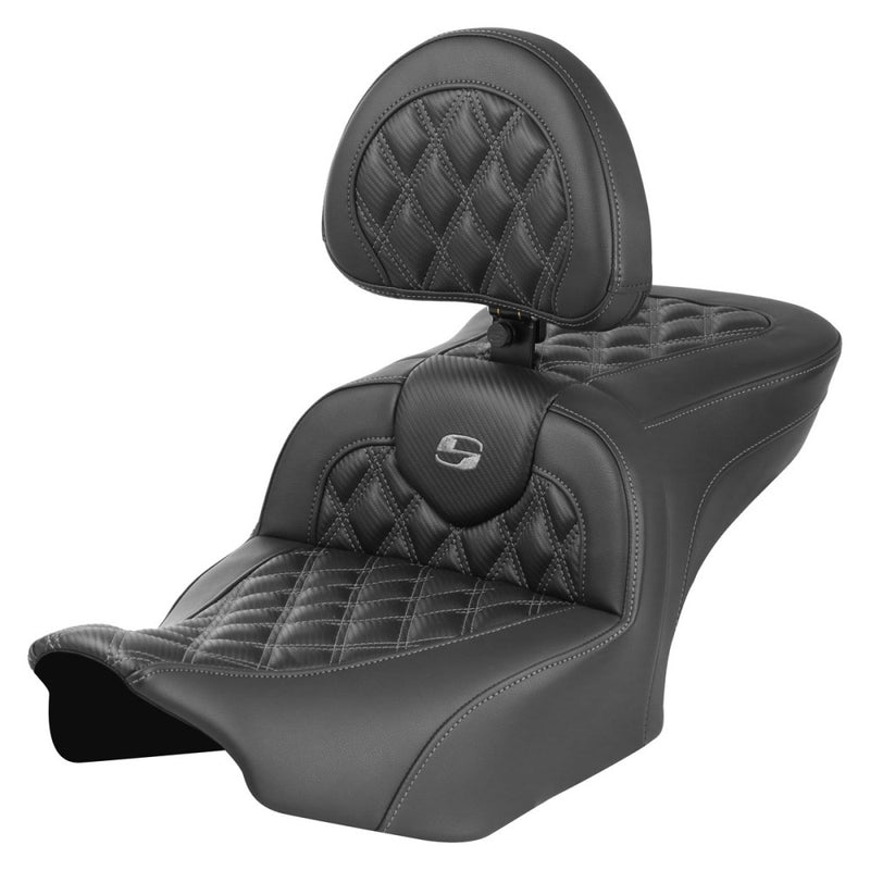 Saddlemen Roadsofa Sedile con punto a reticolo per Harley