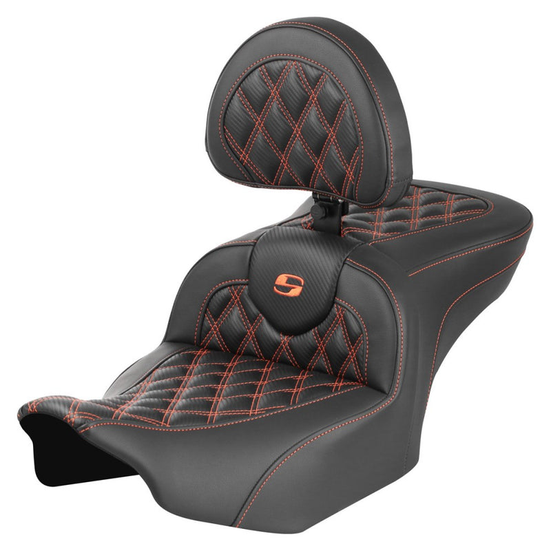 Saddlemen Roadsofa Sedile con punto a reticolo per Harley