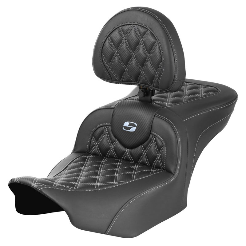 Saddlemen Roadsofa Sedile con punto a reticolo per Harley