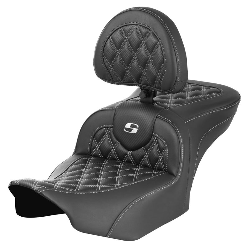 Saddlemen Roadsofa Sedile con punto a reticolo per Harley