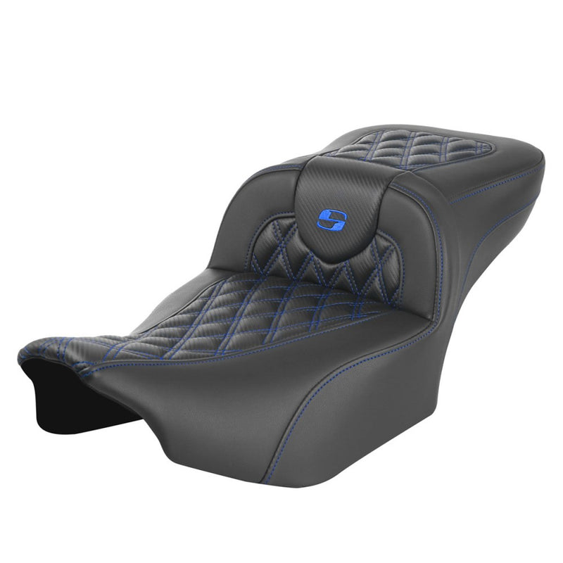 Saddlemen Sedile Roadsofa Extended Reach con cucitura a reticolo per Harley