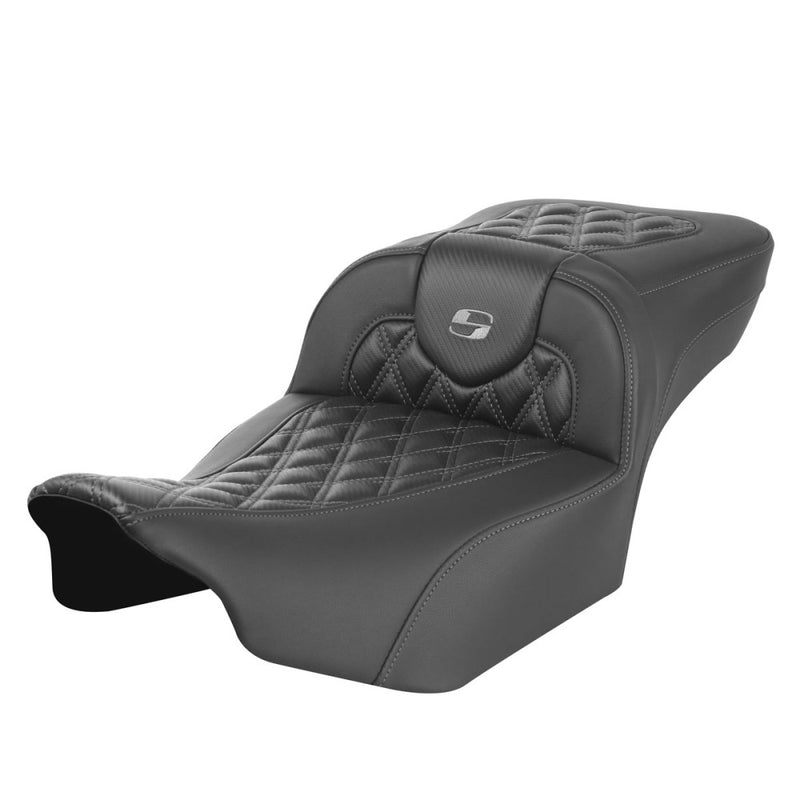 Saddlemen Sedile Roadsofa Extended Reach con cucitura a reticolo per Harley