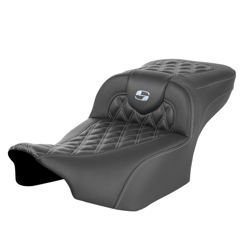 Saddlemen Sedile Roadsofa Extended Reach con cucitura a reticolo per Harley