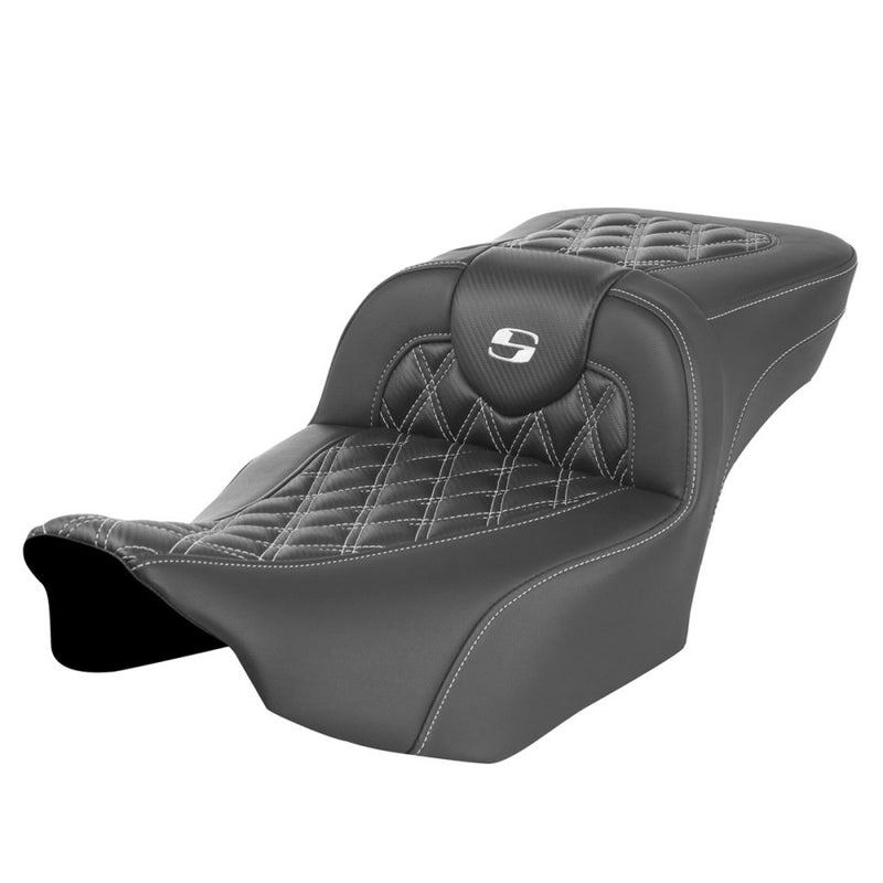 Saddlemen Sedile Roadsofa Extended Reach con cucitura a reticolo per Harley
