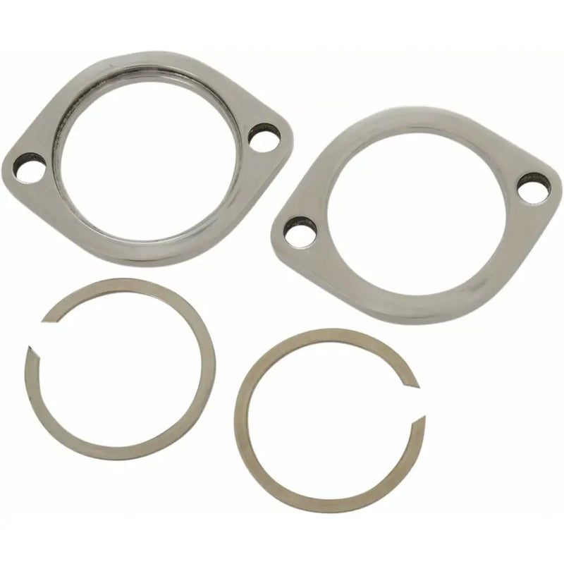 Drag Specialties Flange di scarico Early Style e set di fermi per Harley