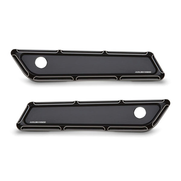 Arlen Ness Coperture smussate per chiusure delle borse laterali Harley