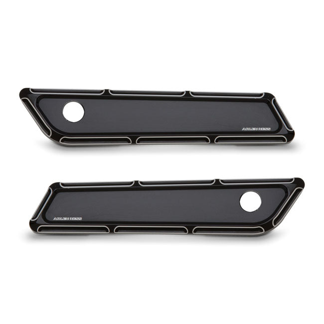 Arlen Ness Coperture smussate per chiusure delle borse laterali Harley