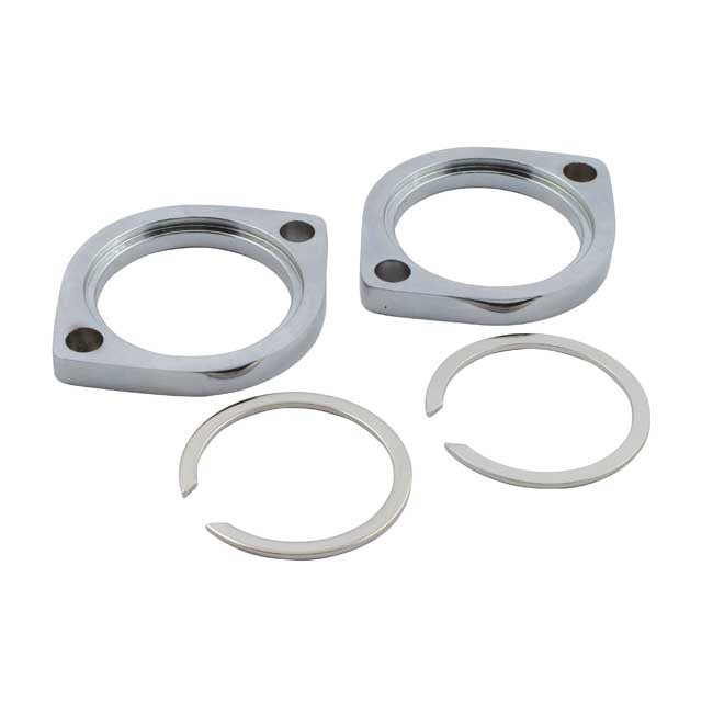 Flange di scarico Early Style e set di fermi per Harley