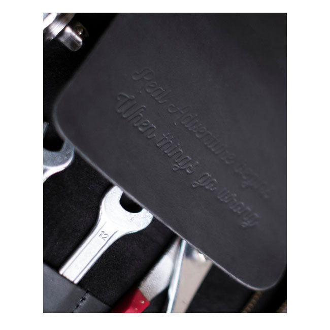 Rotolo porta attrezzi in pelle per moto Trip Machine