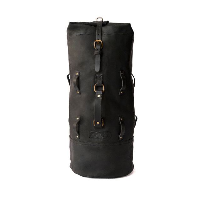 Borsa da viaggio militare vintage in pelle per motociclisti Trip Machine