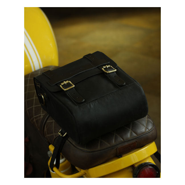 Trip Machine Borsa da moto vintage in pelle da 4,4 litri per serbatoio/codino