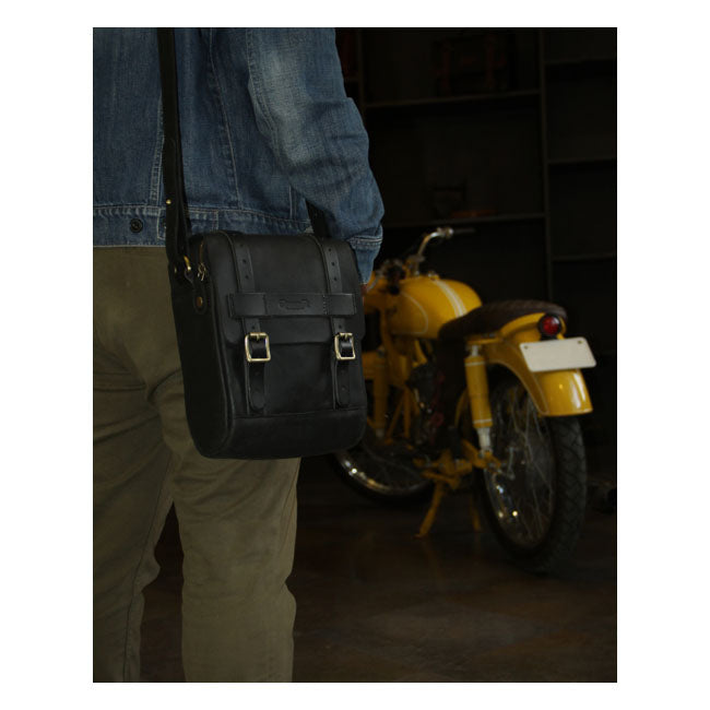 Trip Machine Borsa da moto vintage in pelle da 4,4 litri per serbatoio/codino