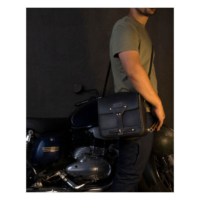 Borsa da motociclista vintage in pelle Trip Machine