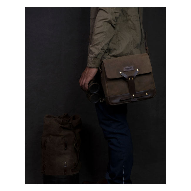 Borsa da motociclista vintage in pelle Trip Machine