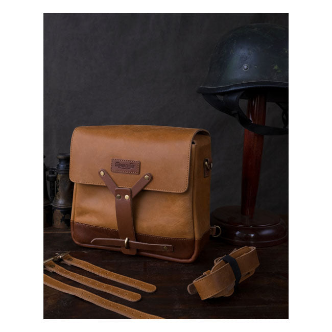 Borsa da motociclista vintage in pelle Trip Machine