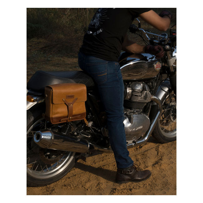 Borsa da motociclista vintage in pelle Trip Machine