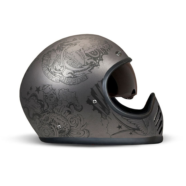 DMD Casco da moto MX Seventyseven Retro