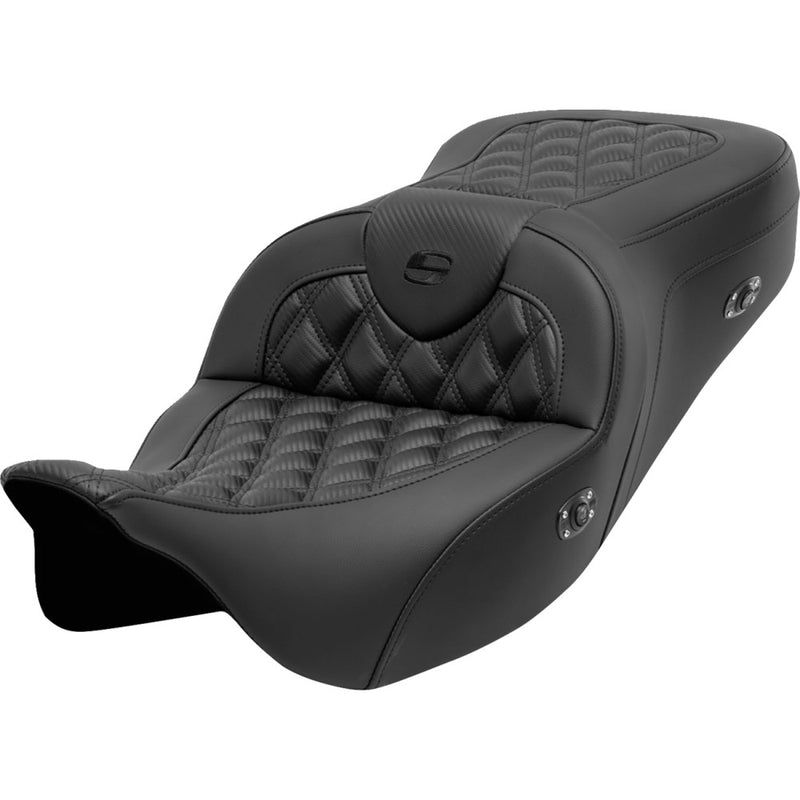 Saddlemen Roadsofa Sedile con punto a reticolo per Harley