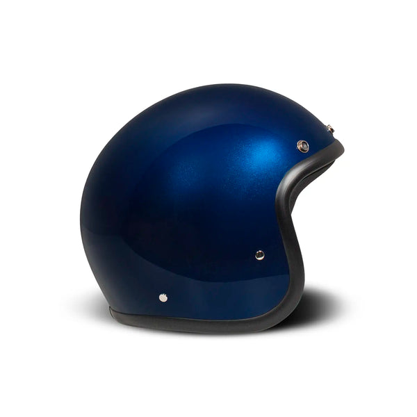 DMD Casco da moto aperto retrò metallizzato