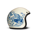 DMD Casco da moto aperto con grafica retrò