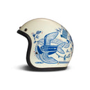 DMD Casco da moto aperto con grafica retrò