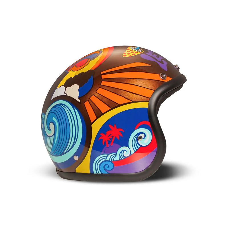 DMD Casco da moto aperto personalizzato retrò