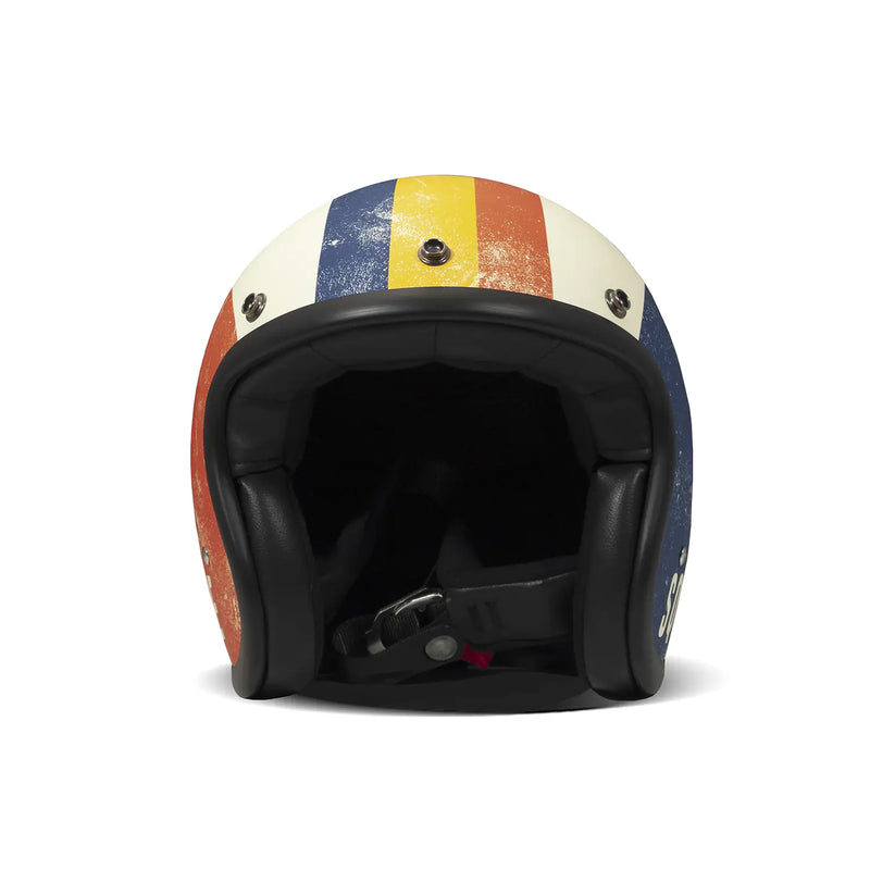 DMD Casco da moto aperto con grafica retrò