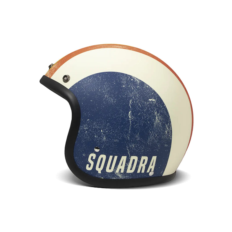 DMD Casco da moto aperto con grafica retrò