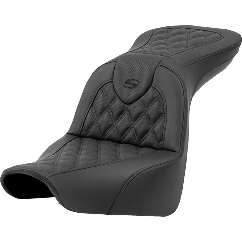 Saddlemen Roadsofa Sedile con punto a reticolo per Harley