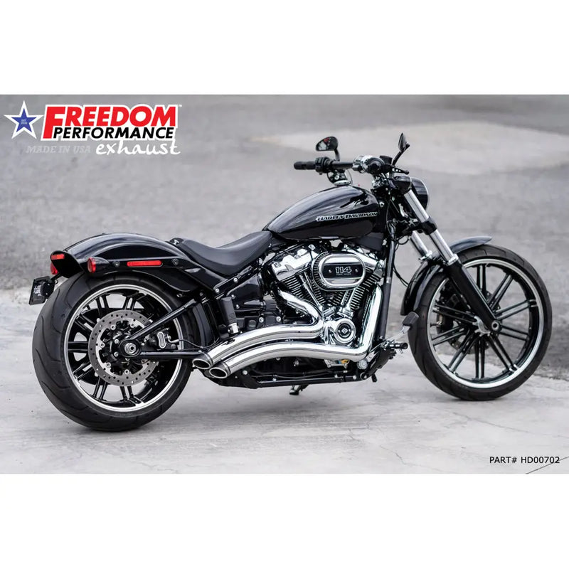 Freedom Performance Scarico Sharp Curve Radius Slash Cut per Harley