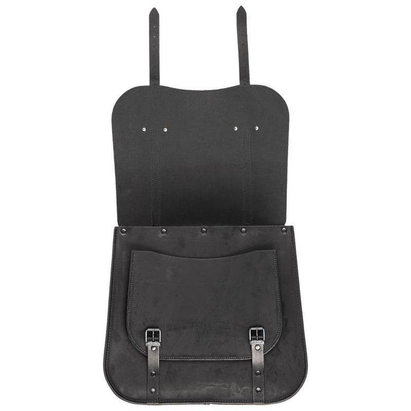 Ledrie Borsa da moto classica in pelle 30 L