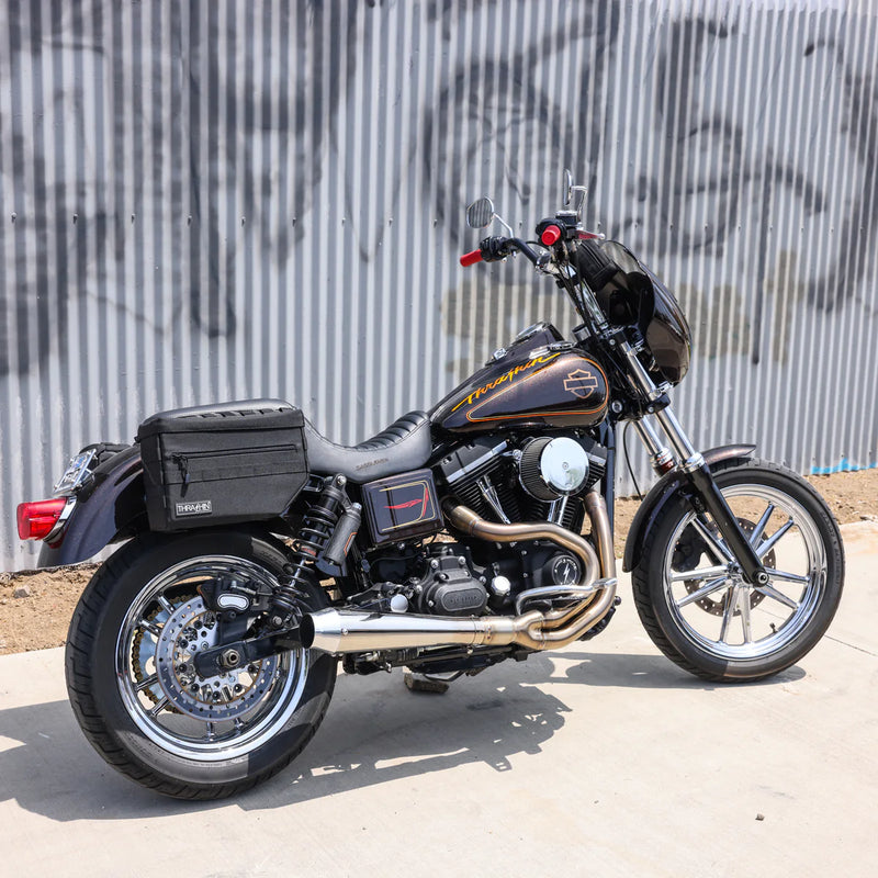 Set di borse laterali per moto Thrash Supply Escape 18L con chiusura a strappo