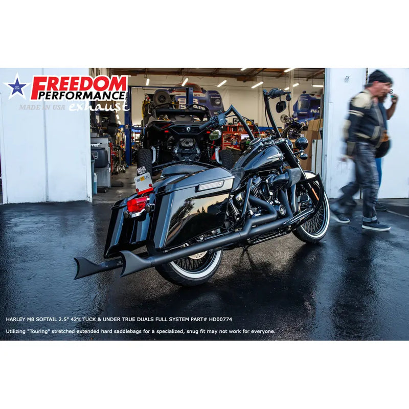 Freedom Performance Scarico Sharktail True Duals omologato CE Thorcat per Harley