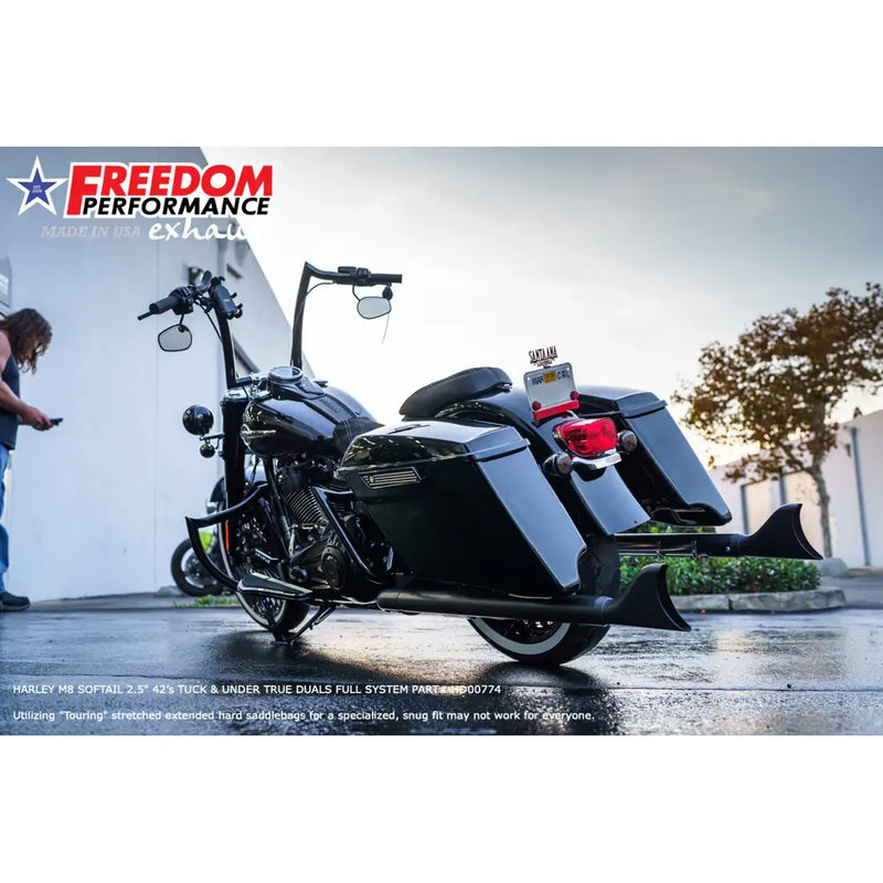 Freedom Performance Scarico Sharktail True Duals omologato CE Thorcat per Harley