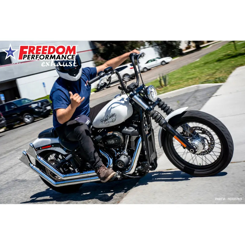 Freedom Performance Scarico Upsweep Sharktail Thorcat omologato CE per Harley